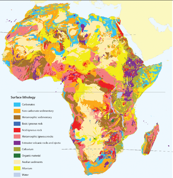 The surface geology of Africa