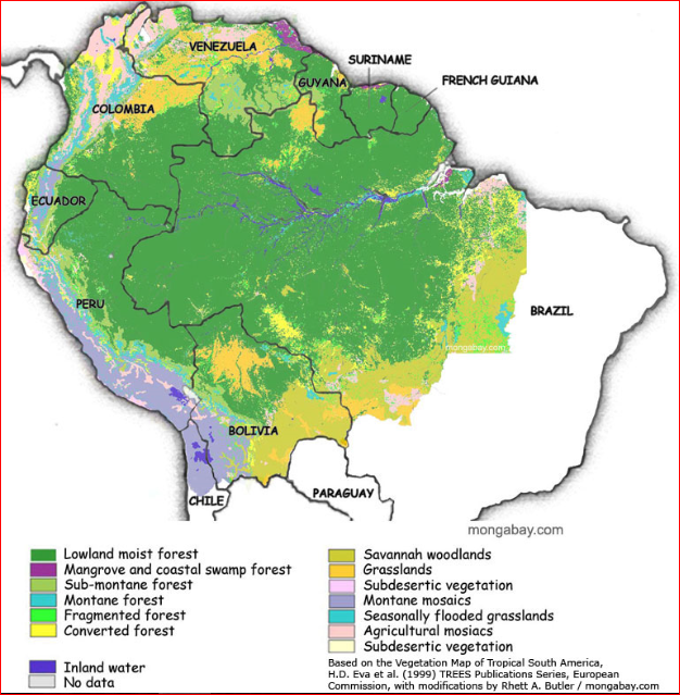Map of the Amazon