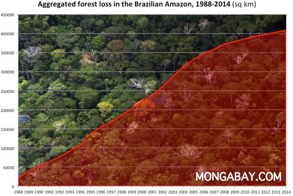 Aggregated deforestation in the Brazilian Amazon
