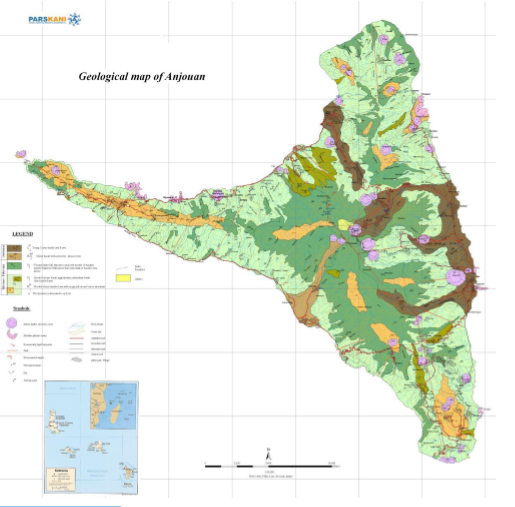 Geological map of Anjouan