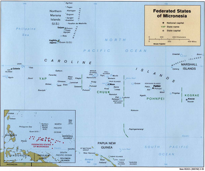Federated States of Micronesia (Political) 1999