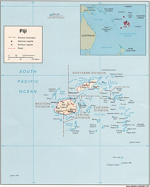 Fiji (Shaded Relief) 1987