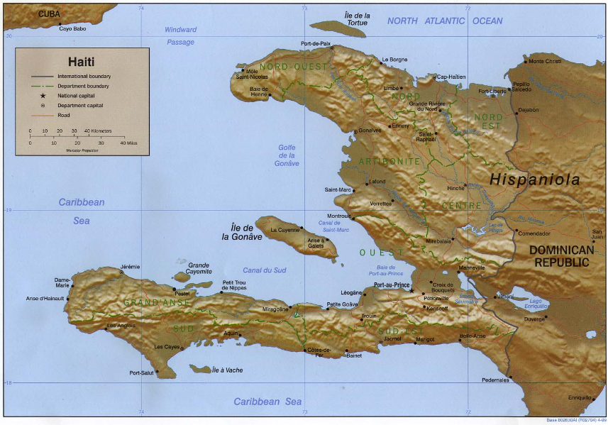 Haiti (Shaded Relief) 1999