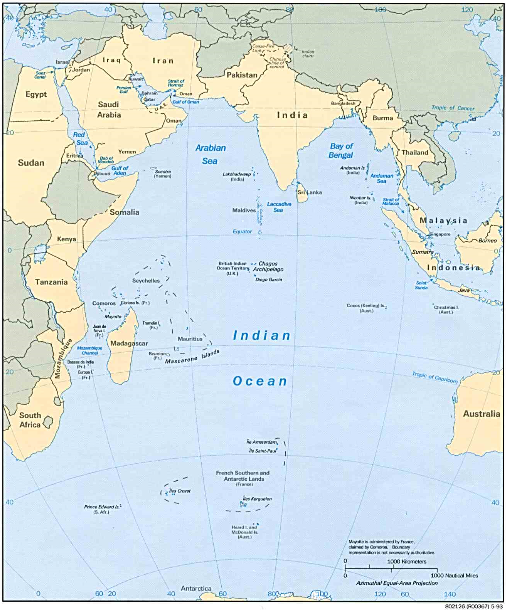 Indian Ocean Area (Political) 1993