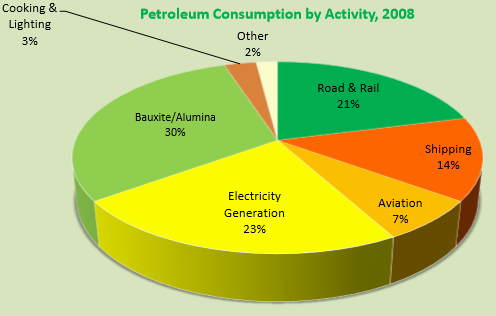 Petroleum Consumption by Activity, 2008