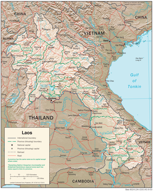 Laos (Physiography) 2003