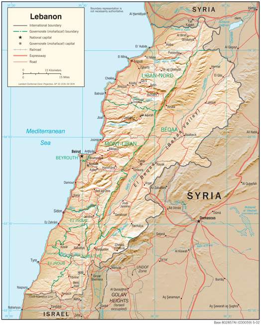 Lebanon (Physiography) 2002