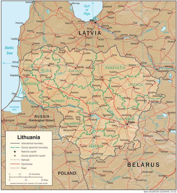 Lithuania (Physiography) 2002