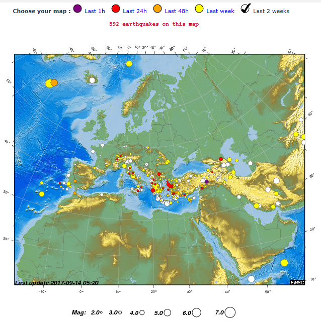 Euro-Med earthquakes