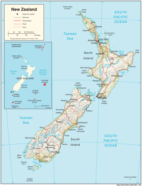 New Zealand (Physiography) 2006