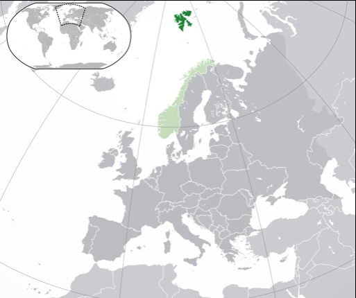 Location of  Svalbard