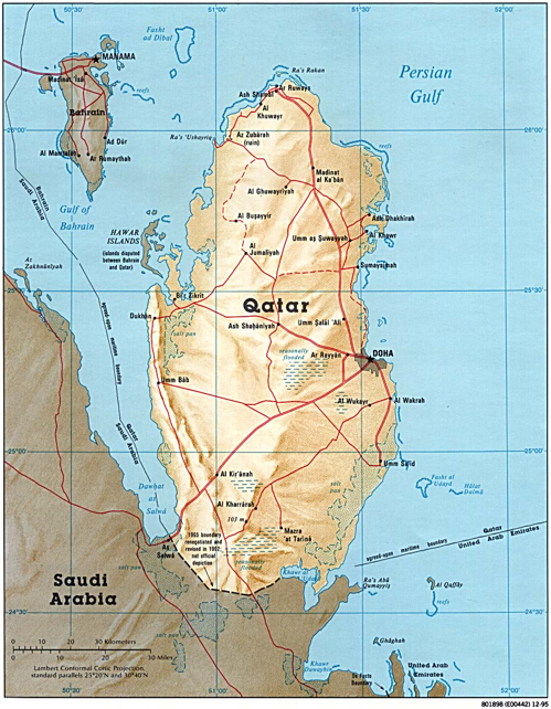 Qatar (Shaded Relief) 1995