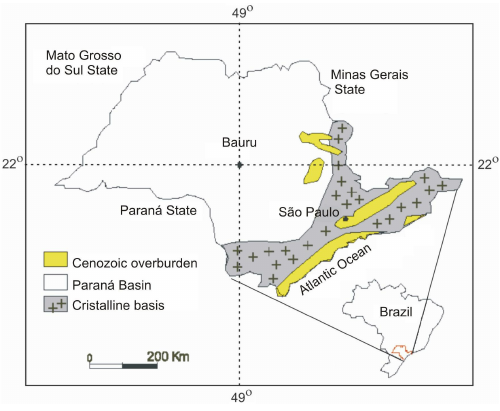 Geologic map of São Paulo State