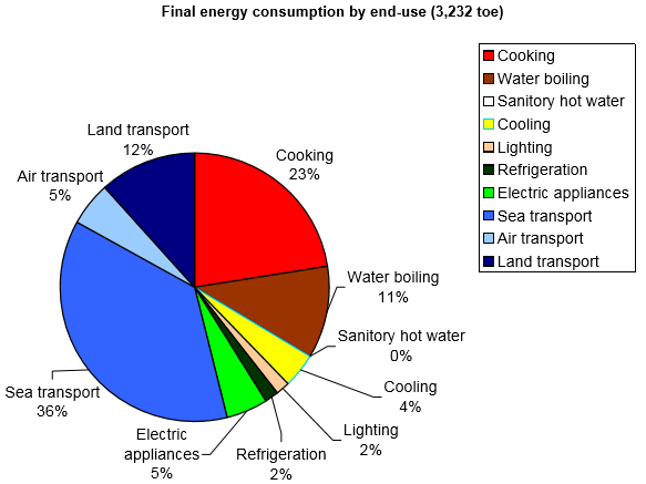 Final energy consumption by end-use