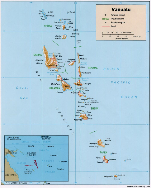 Vanuatu (Shaded Relief) 1998