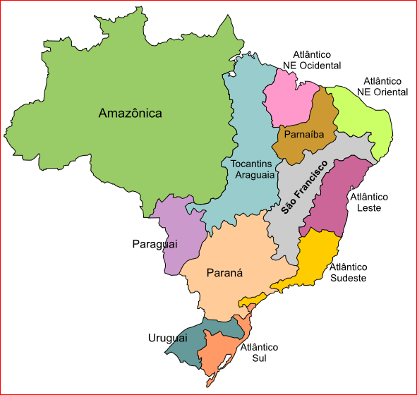 Main Hydrographic Regions of Brazil